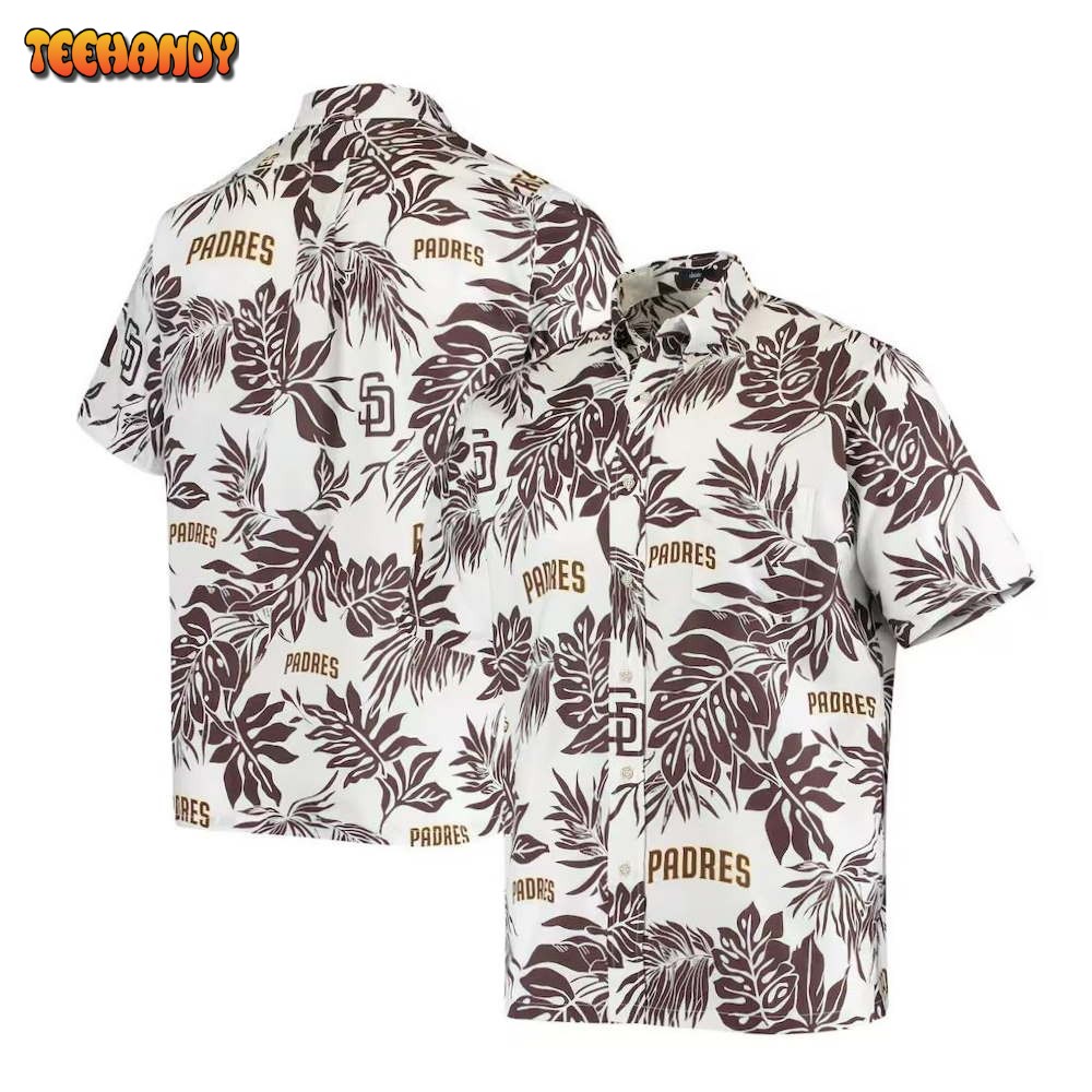 San Diego Padres Reyn Spooner White Aloha Hawaiian Shirt