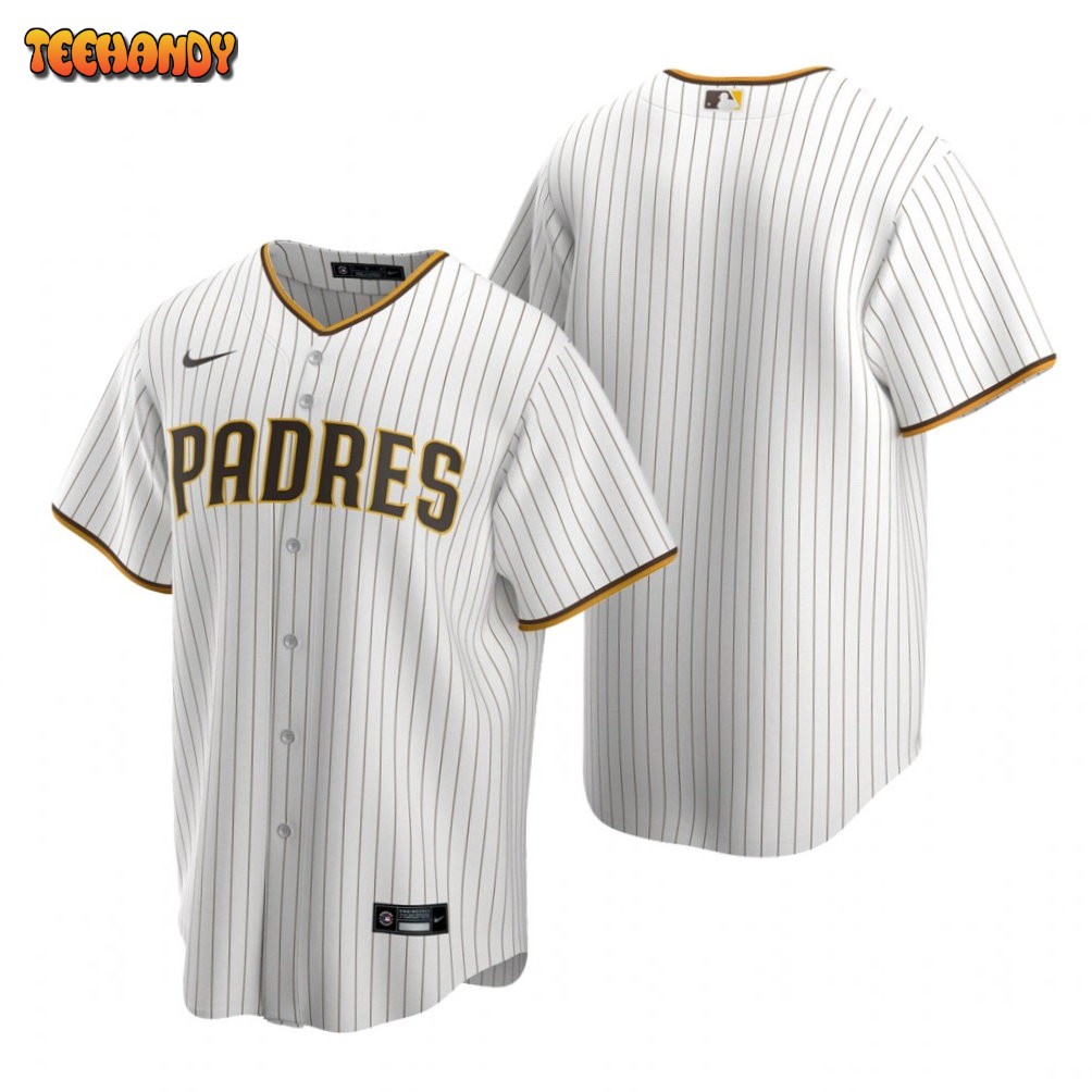 San Diego Padres Team White Brown Replica Home Jersey