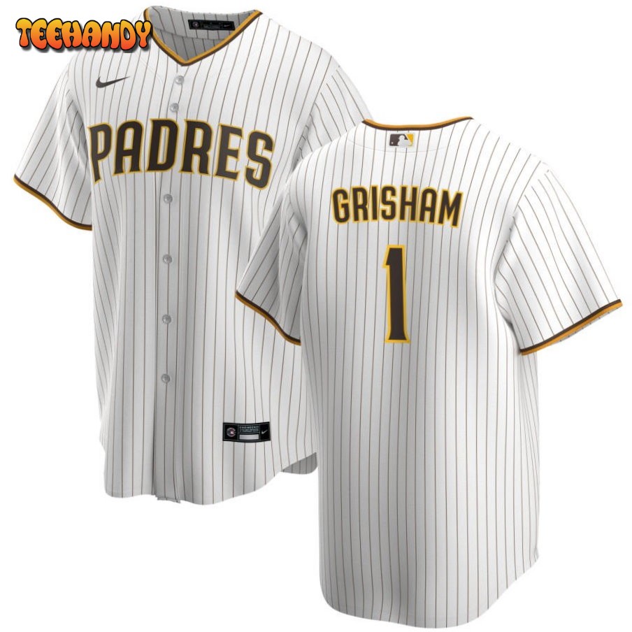 San Diego Padres Trent Grisham White Brown Home Replica Jersey