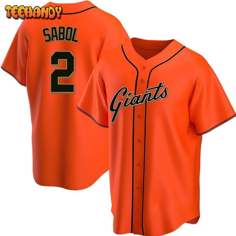 San Francisco Giants Blake Sabol Orange Alternate Replica Jersey