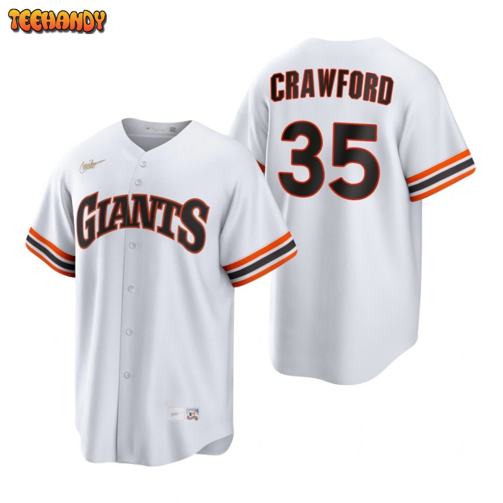 San Francisco Giants Brandon Crawford White Cooperstown Collection Jersey