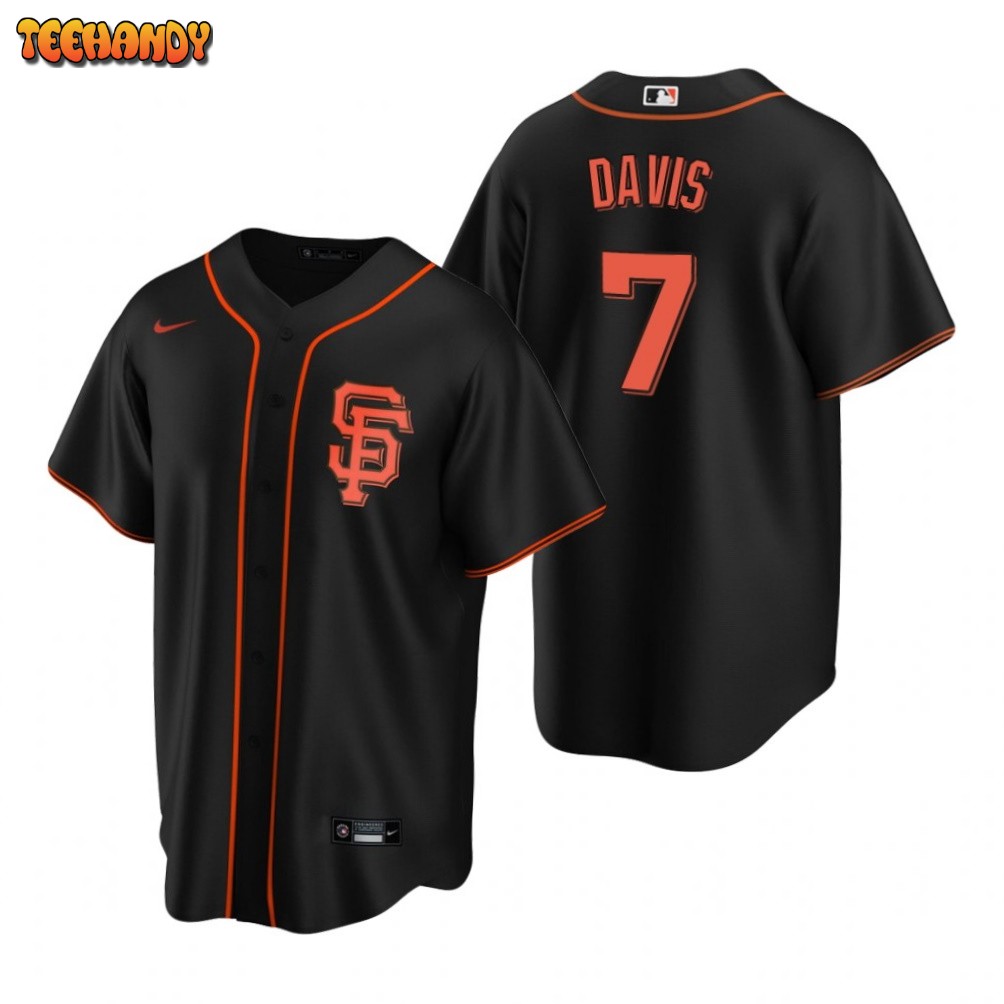 San Francisco Giants JD Davis Black Alternate Replica Jersey