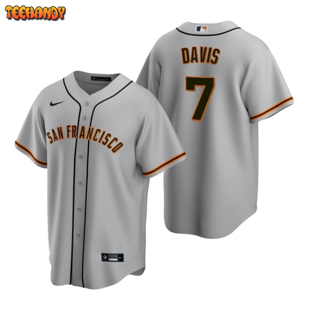 San Francisco Giants JD Davis Gray Road Replica Jersey