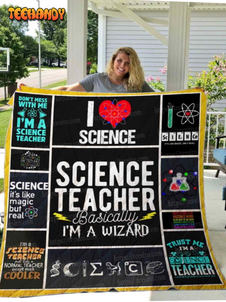 Science Teacher 3D Quilt Blanket