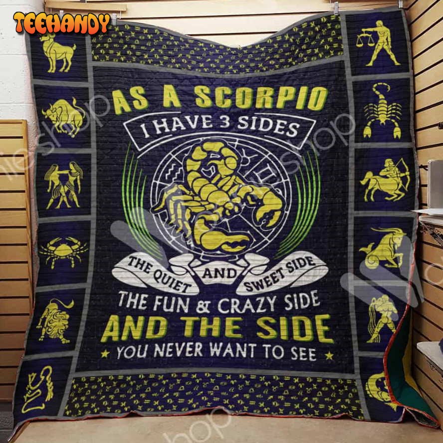 Scorpio Horoscope 3D Customized Quilt Blanket