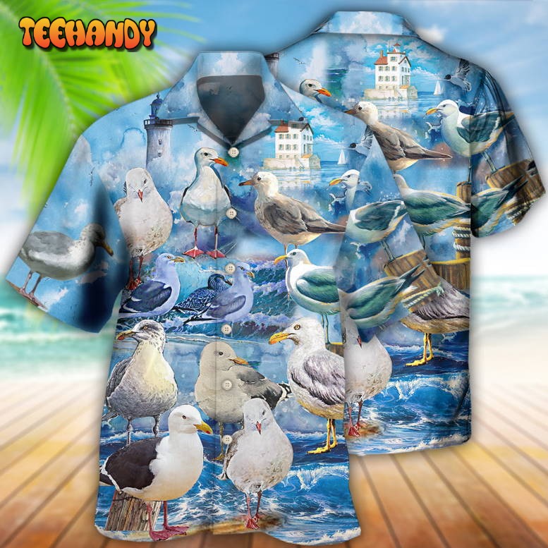 Seagull Bird Stop It Now Hawaiian Shirt