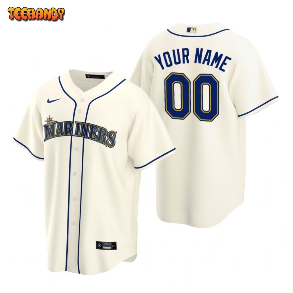 Seattle Mariners Custom Cream Alternate Replica Jersey