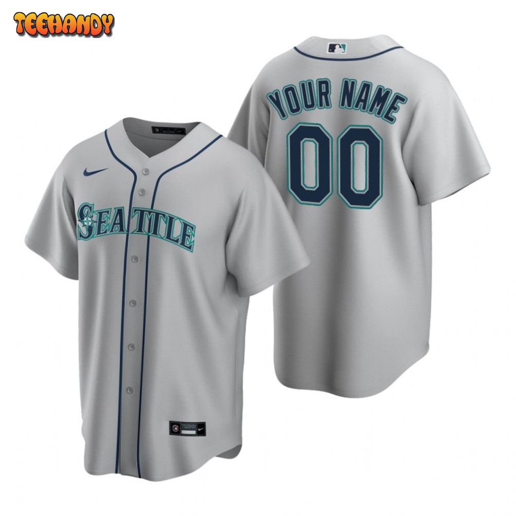 Seattle Mariners Custom Gray Road Replica Jersey