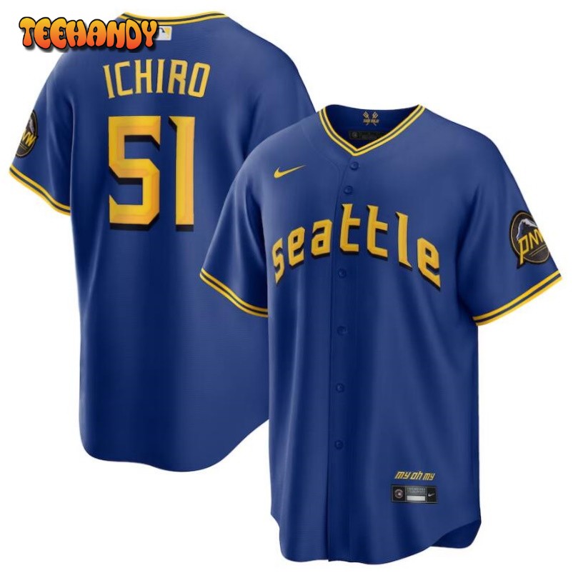 Seattle Mariners Ichiro Suzuki Royal 2023 City Connect Replica Jersey