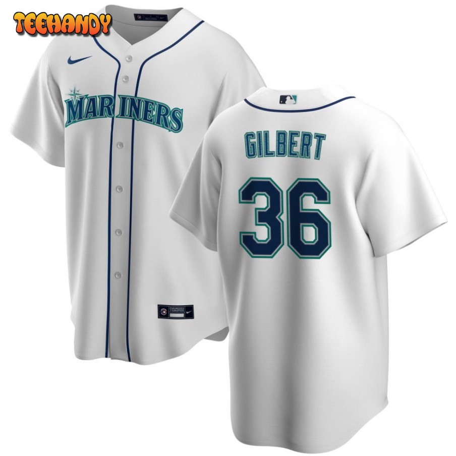 Seattle Mariners Logan Gilbert White Home Replica Jersey