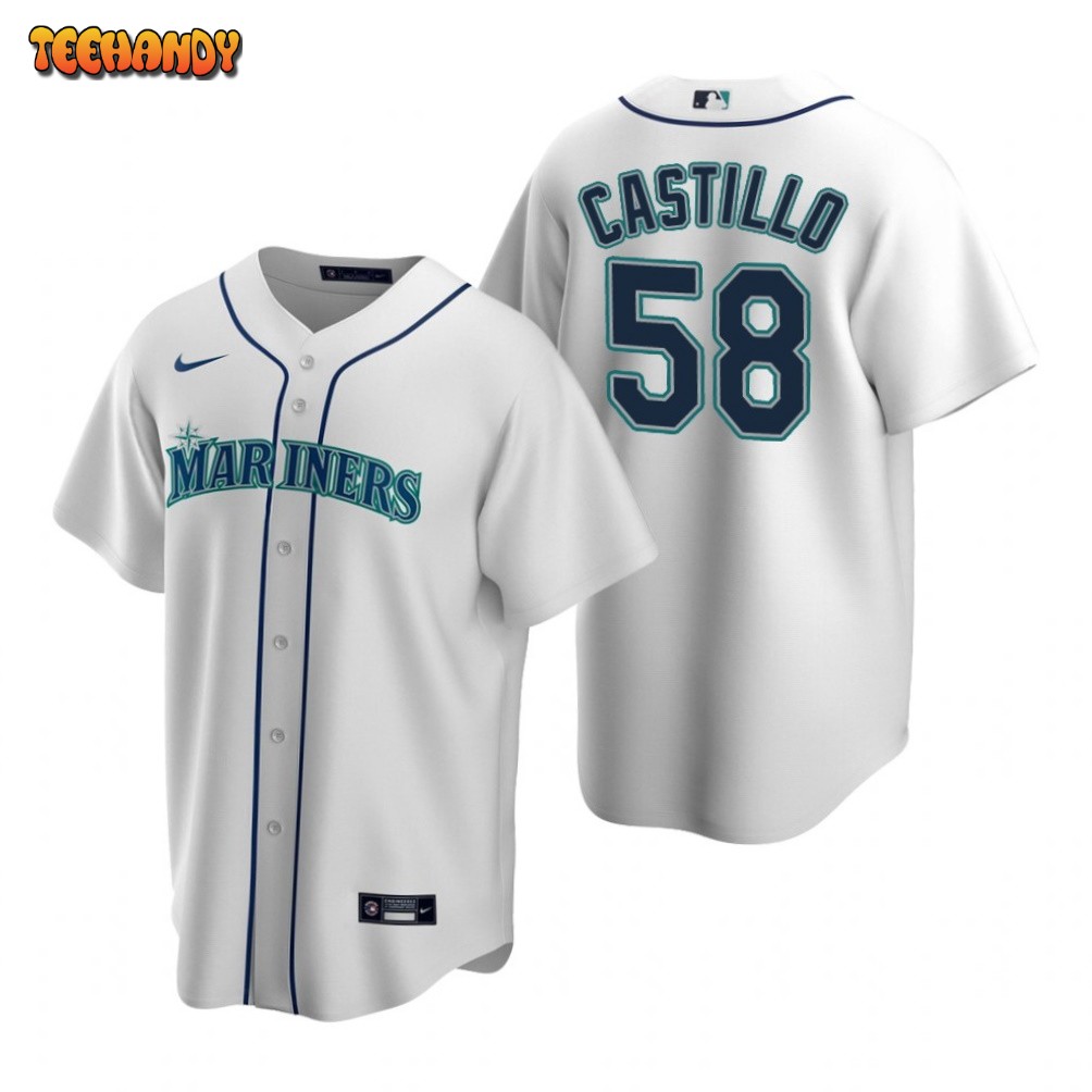 Seattle Mariners Luis Castillo White Home Replica Jersey