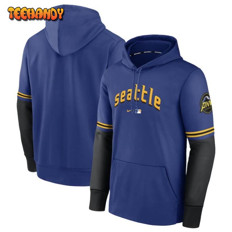 Seattle Mariners Royal 2023 City Connect Pregame Performance Pullover Hoodie