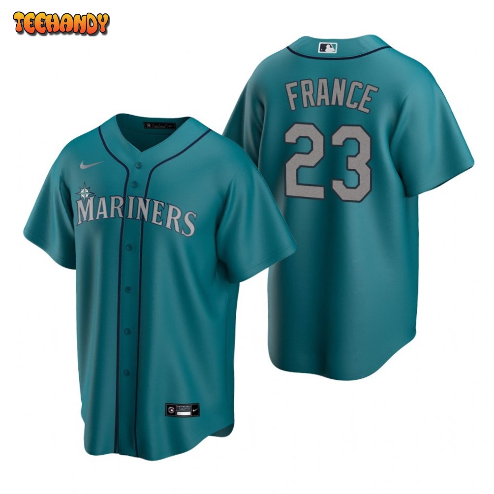 Seattle Mariners Ty France Aqua Alternate Replica Jersey