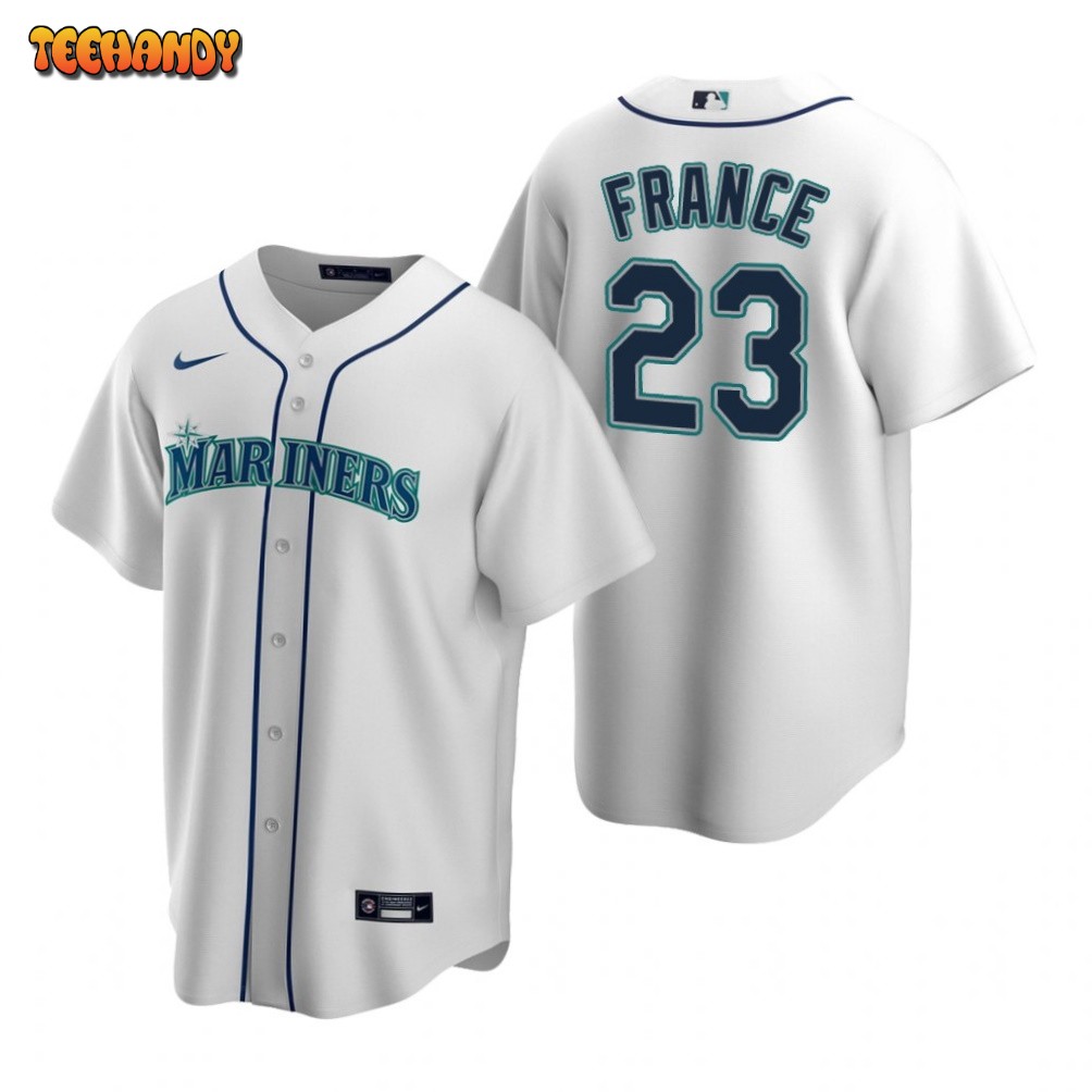 Seattle Mariners Ty France White Home Replica Jersey