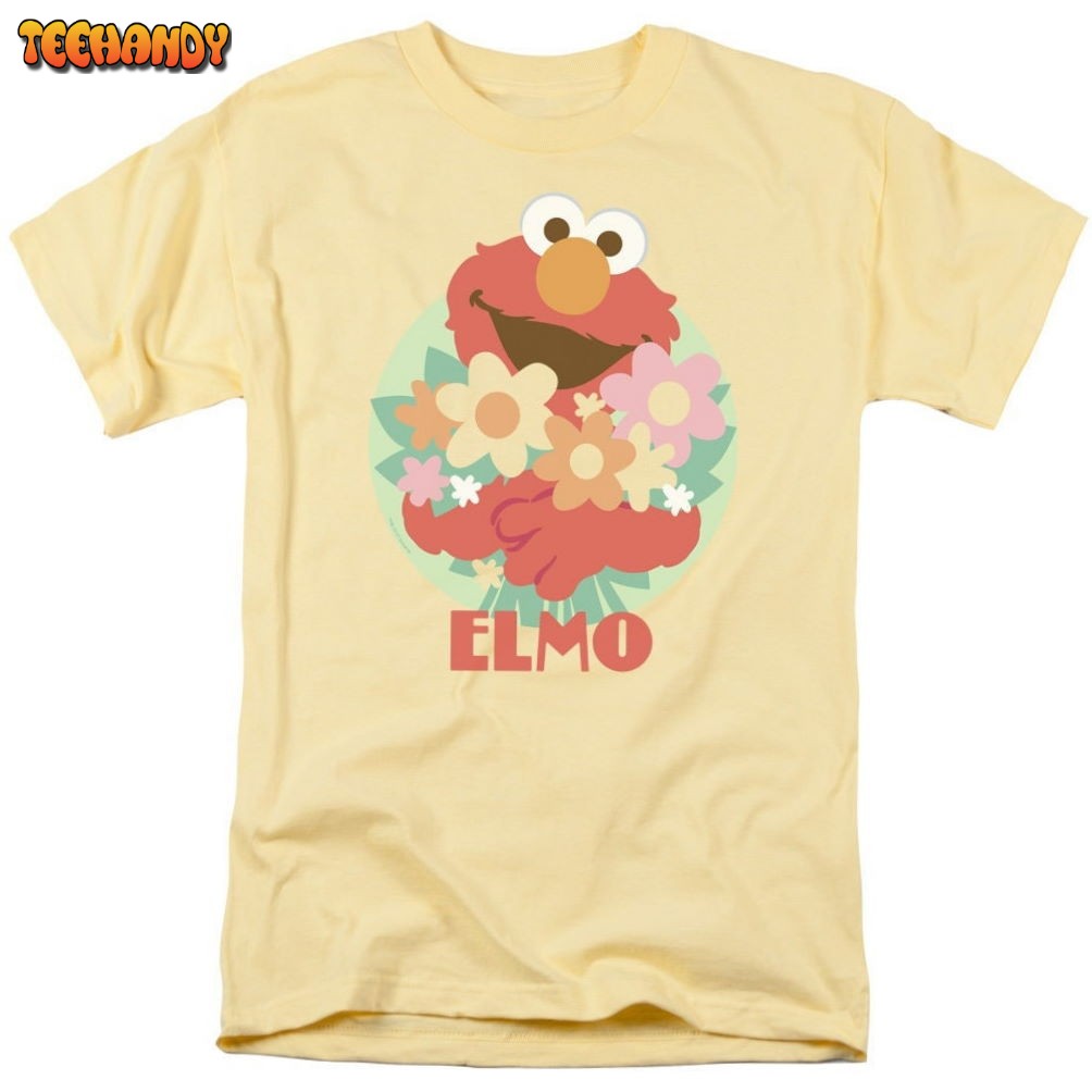 Sesame Street Elmo Flowers For You Banana Shirts