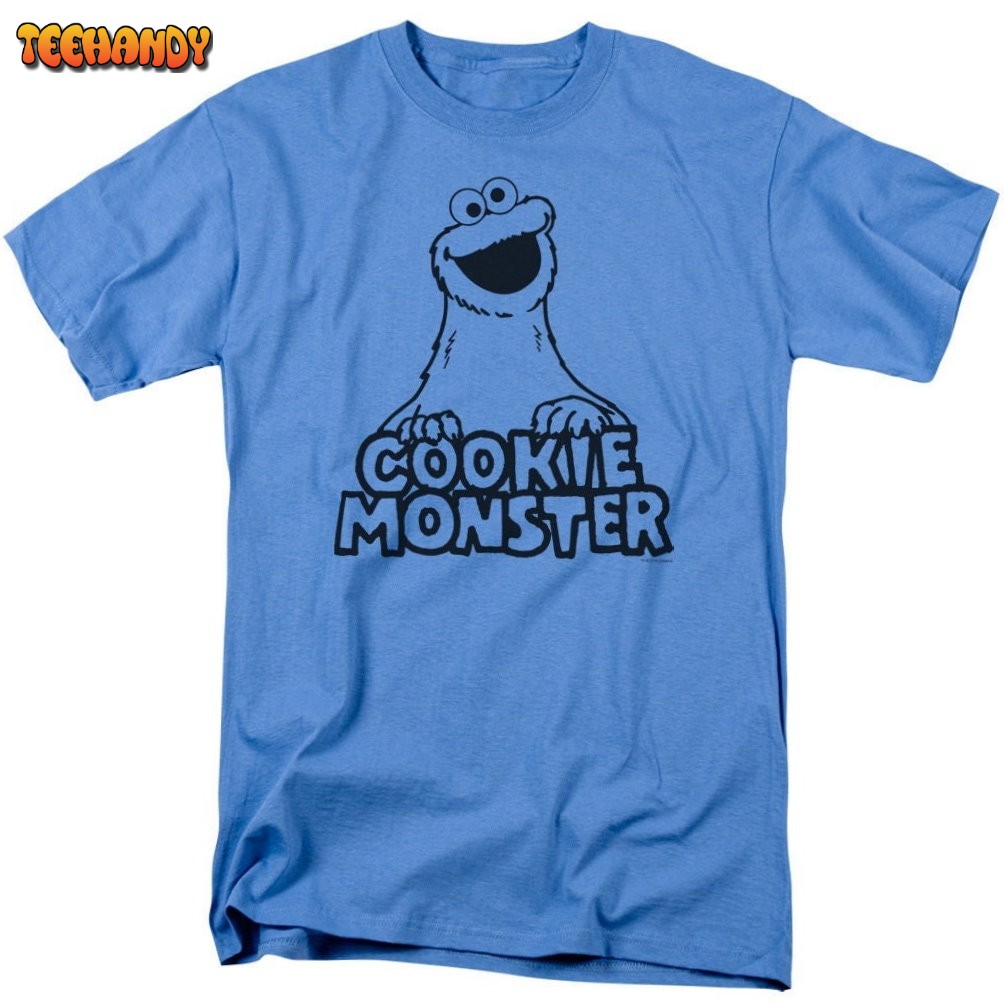 Sesame Street Vintage Cookie Monster Carolina Blue Shirts