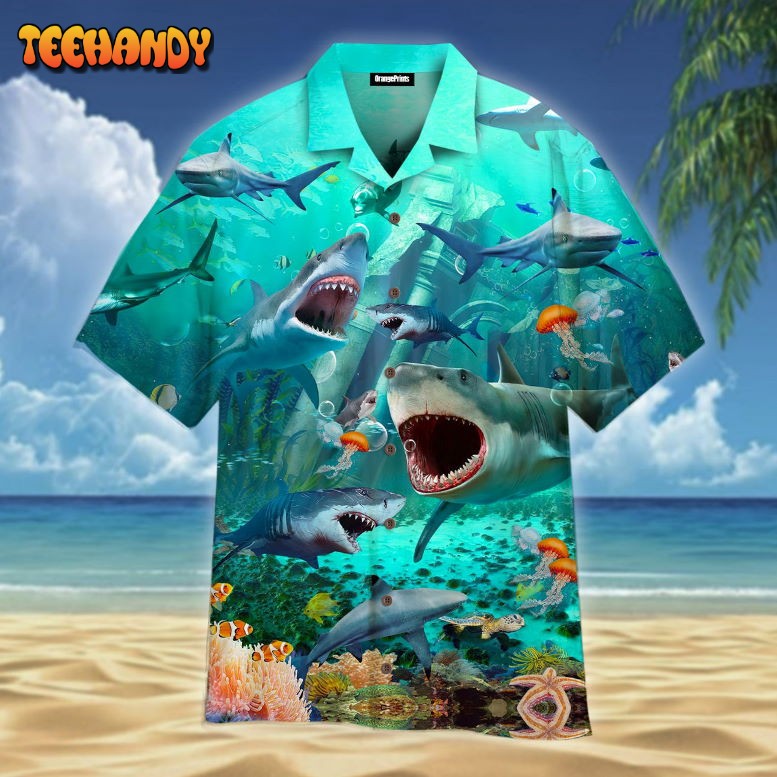 Shark War Undersea Aloha Hawaiian Shirt