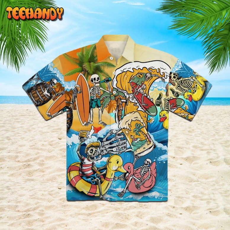 Skull Beer Funky Hawaiian Shirt