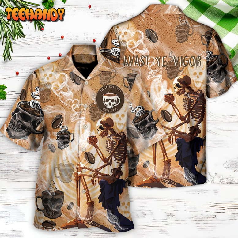 Skull Coffee Amazing Style For Pigue Hawaiian Shirt