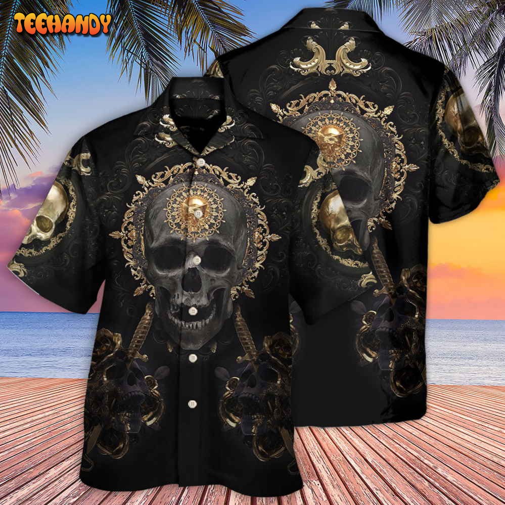 Skull Golden Skull True King Stay True Till Death Hawaiian Shirt