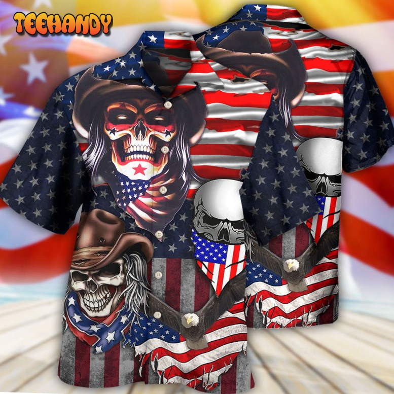 Skull Independence Day Cowboy Skull US Hawaiian Shirt