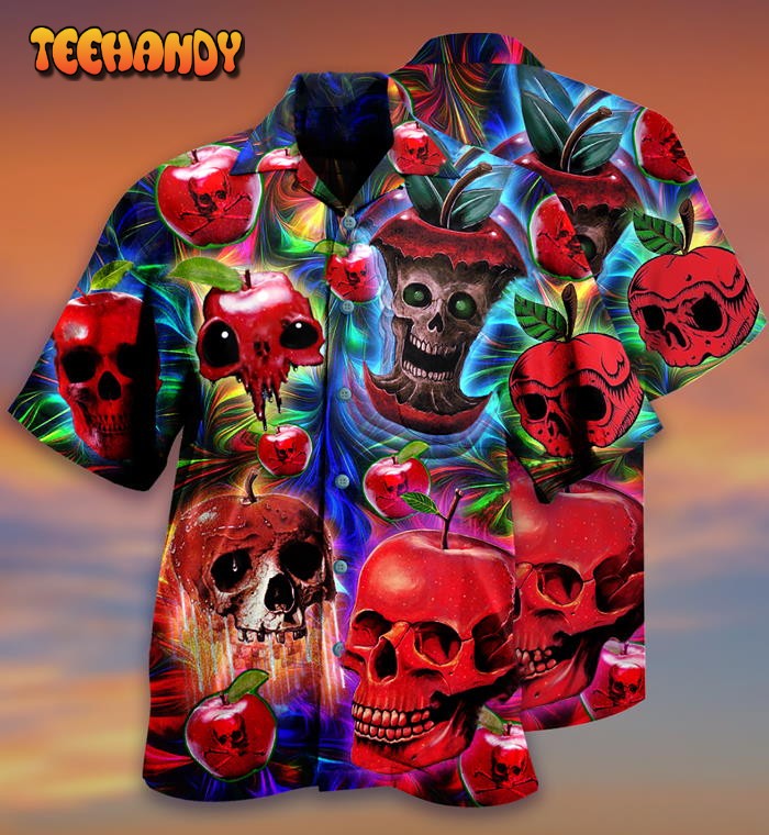 Skull Love Apple Hawaiian Shirt