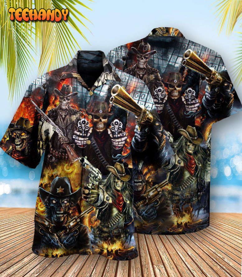 Skull No Guts No Glory Dark Hawaiian Shirt