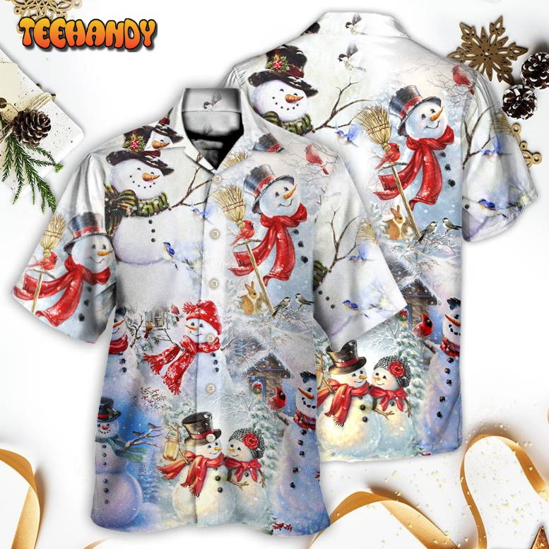 Snowman Christmas Merry Xmas Hawaiian Shirt