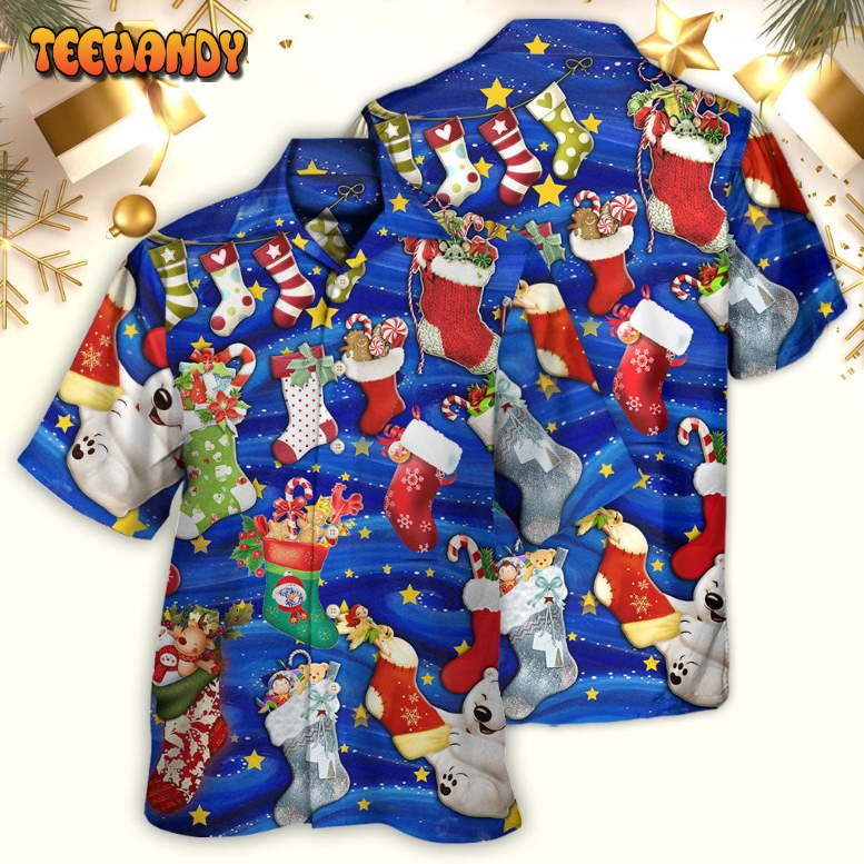 Socks Christmas Tree Merry Xmas Seasons Of Joy Hawaiian Shirt