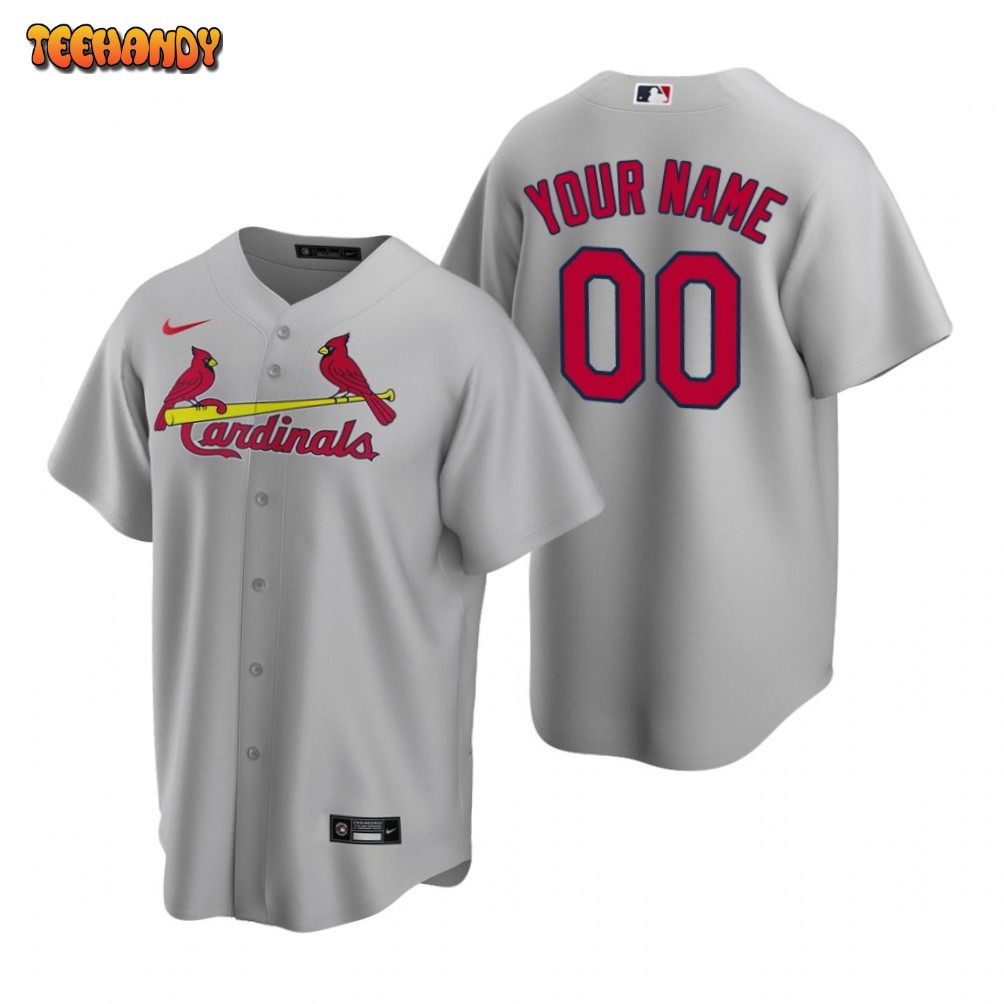 St Louis Cardinals Personalized Road Grey Jersey