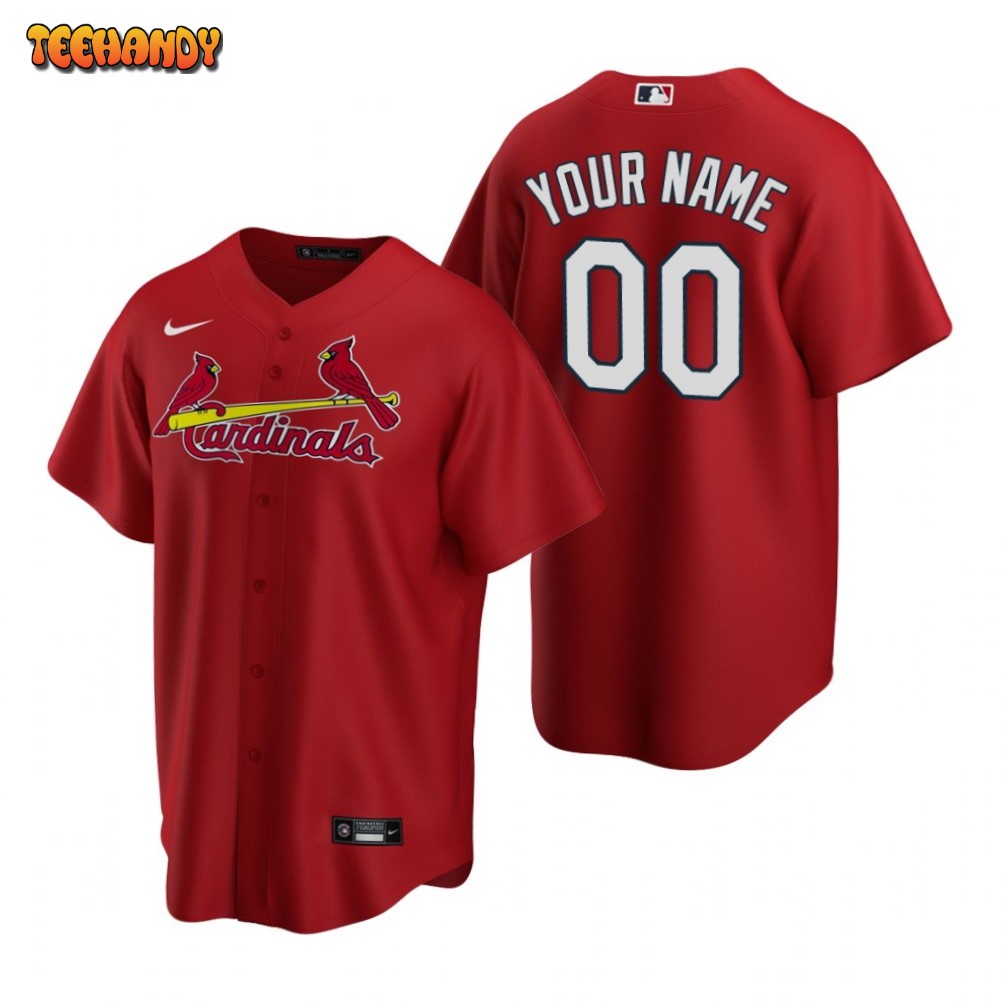 St. Louis Cardinals Custom Red Alternate Replica Jersey