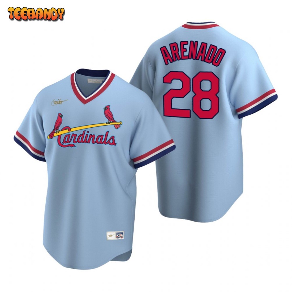 St. Louis Cardinals Nolan Arenado Light Blue Cooperstown Collection Jersey