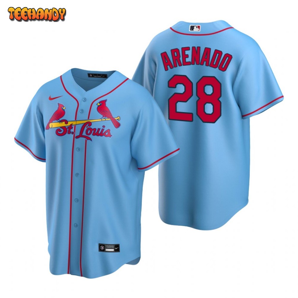 St. Louis Cardinals Nolan Arenado Light Blue Replica Alternate Jersey