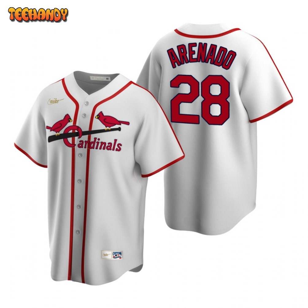 St. Louis Cardinals Nolan Arenado White Cooperstown Collection Jersey