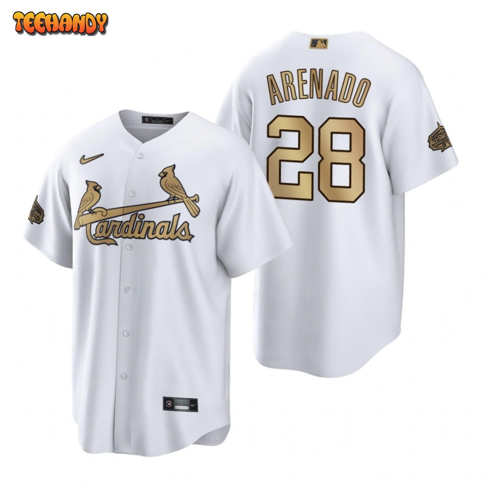 St. Louis Cardinals Nolan Arenado White Gold 2022 All-Star Replica Jersey