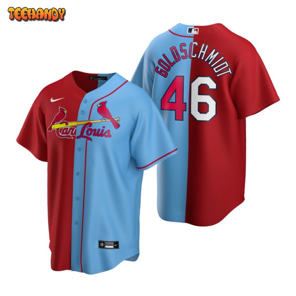 St. Louis Cardinals Paul Goldschmidt Red Royal Split Replica Jersey