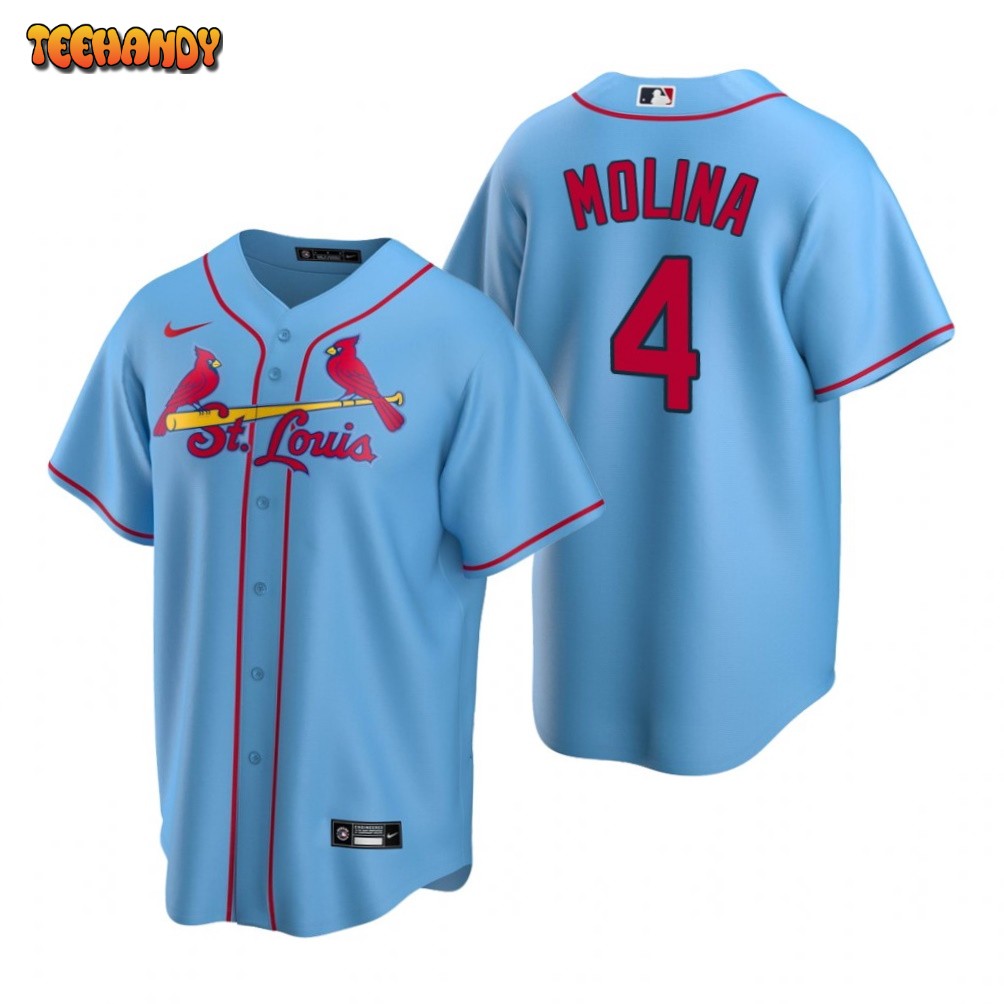 St. Louis Cardinals Yadier Molina Light Blue Replica Alternate Jersey