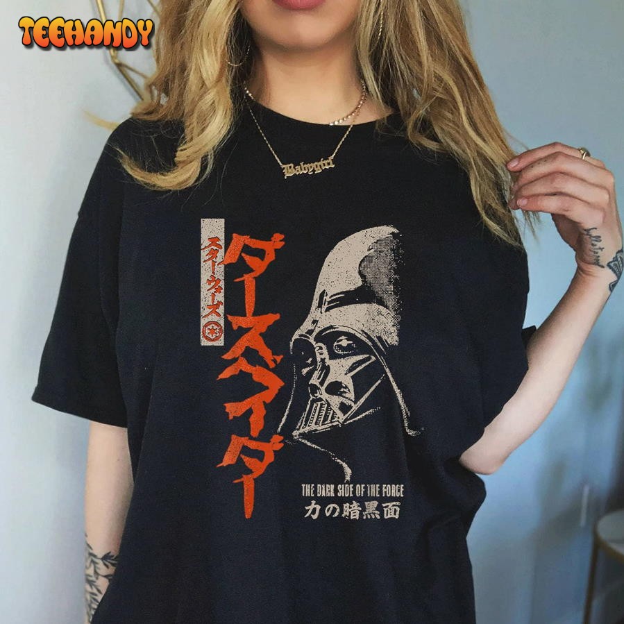 Star Wars Darth Vader The Dark Side Of The Force Kanji T-Shirt