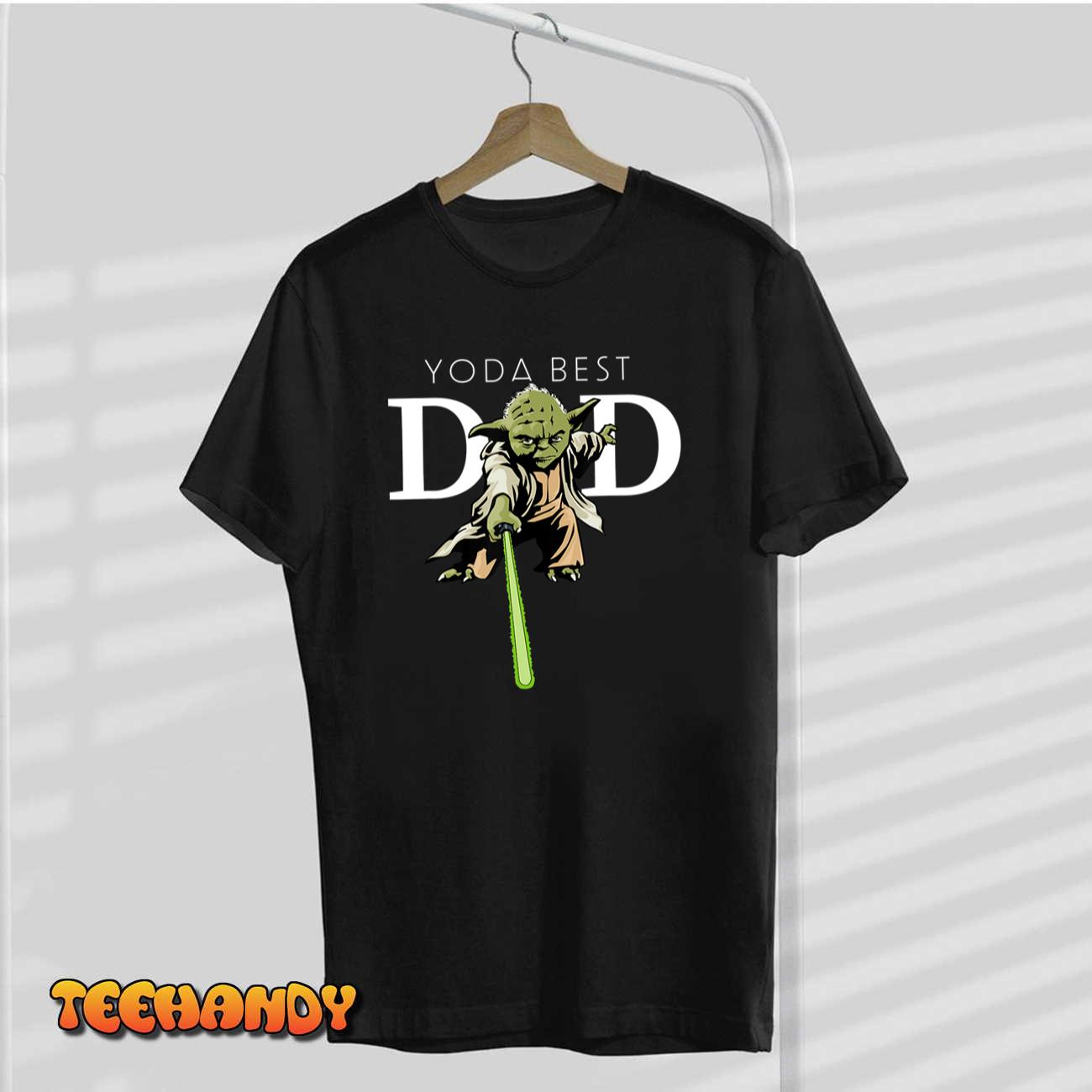 Star Wars Yoda Lightsaber Best Dad Father’s Day T-Shirt