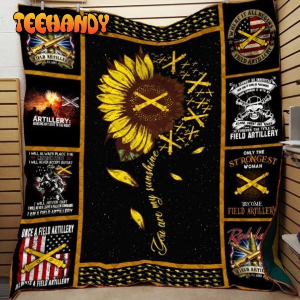 Sunflower Field Atillery 3D Customized Quilt Blanket