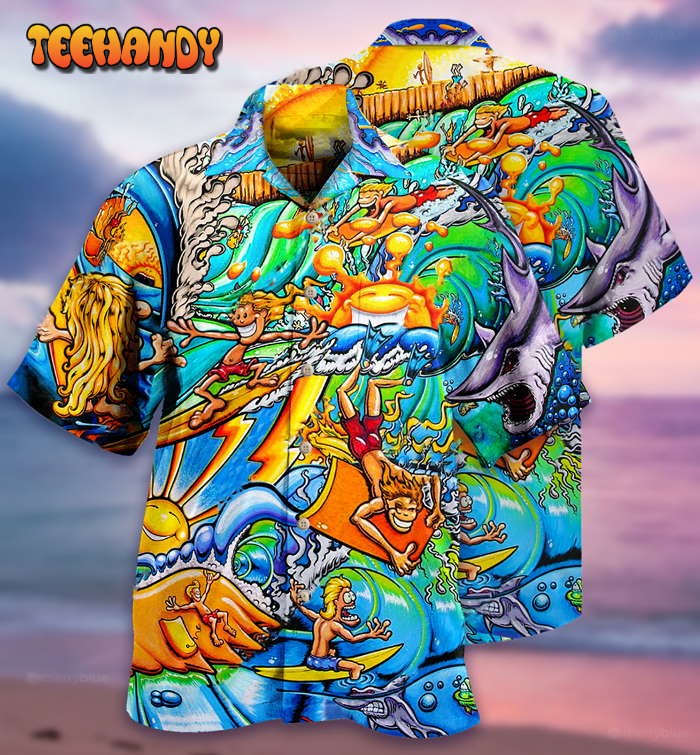 Surfing Happy Life Hawaiian Shirt