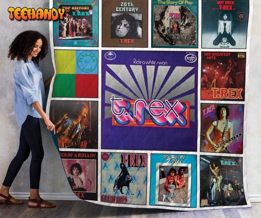 T. Rex Compilation Albums 3D Customized Quilt Blanket