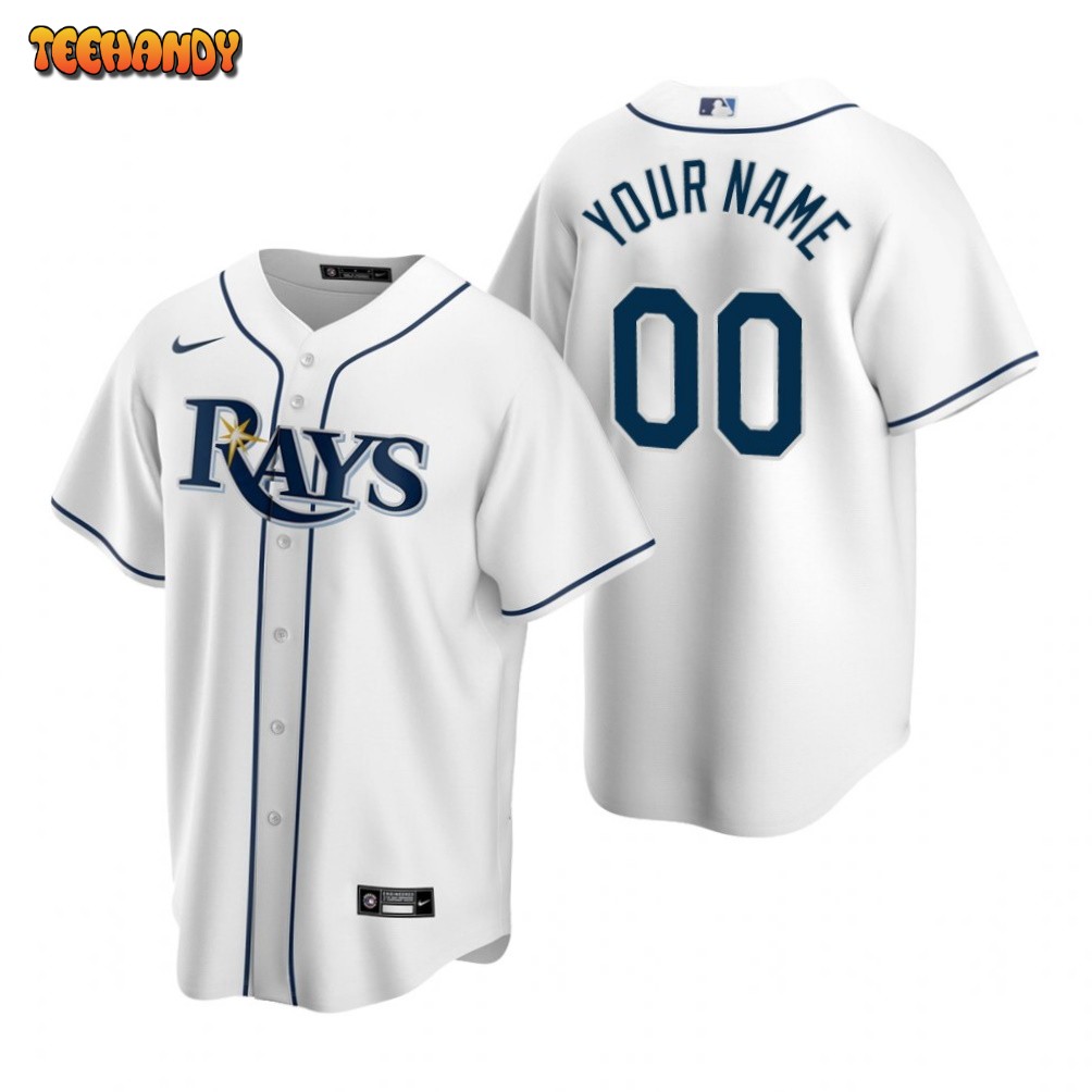 Custom Tampa Bay Rays Baseball Jersey | White Alt. Replica