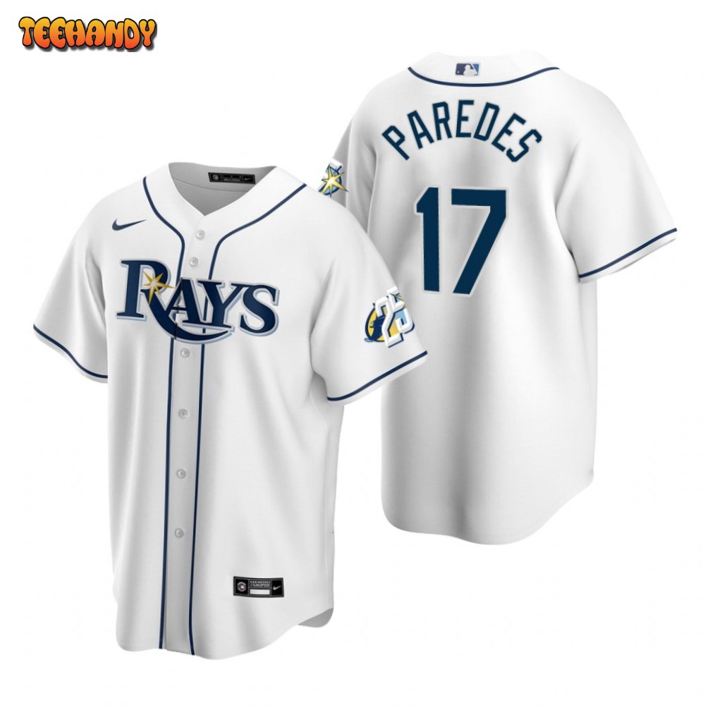 Tampa Bay Rays Isaac Paredes White 25th Anniversary Replica Jersey