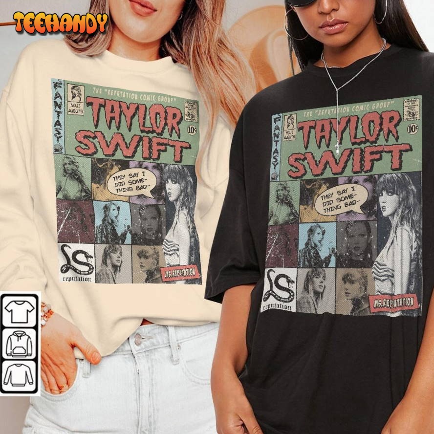 Taylor Swift Comic Ms Reputation Vintage Comic Book Album Rep Taylor Eras Tour T Shirt