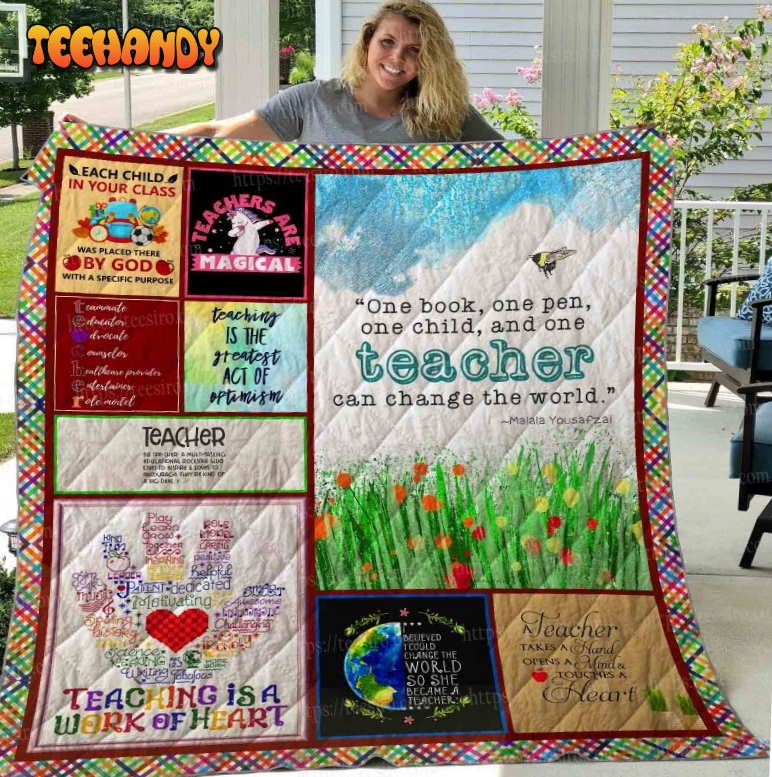 Teacher 3D Quilt Blanket