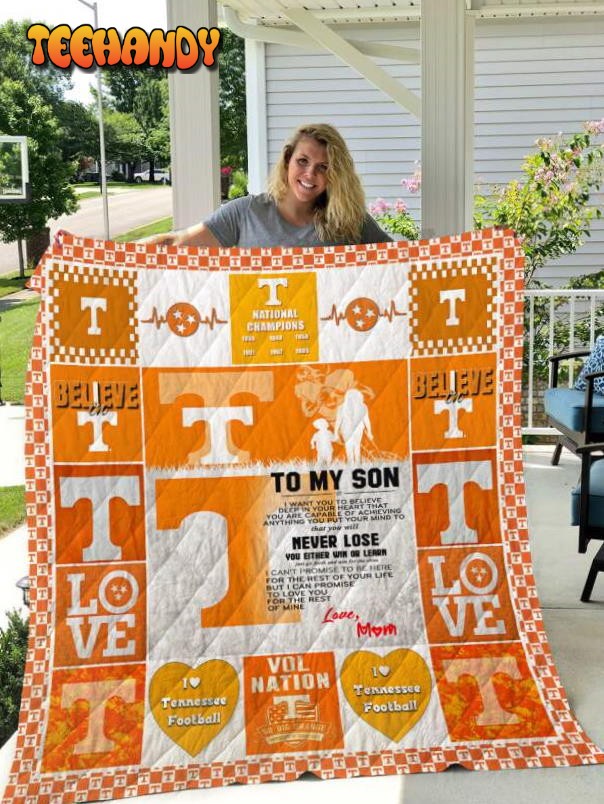 Tennessee Volunteers To My Son Love Mom 3D Quilt Blanket