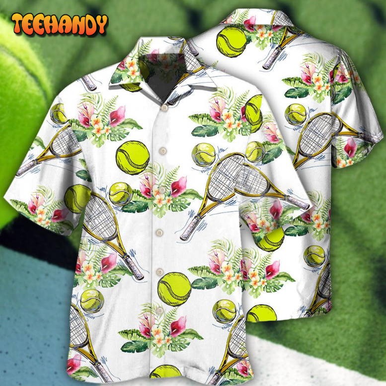 Tennis Tropical Floral Hawaiian Shirt