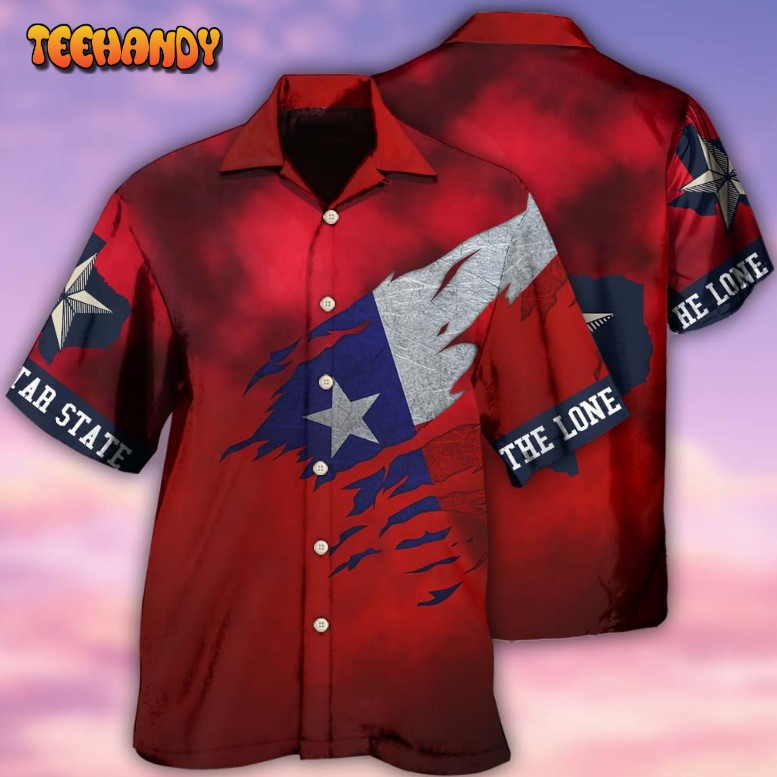 Texas Peace Life Red Style Hawaiian Shirt