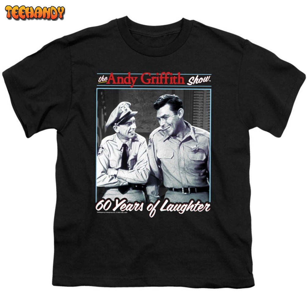 The Andy Griffith Show 60 Years Of Fun Kid’s Black Shirts